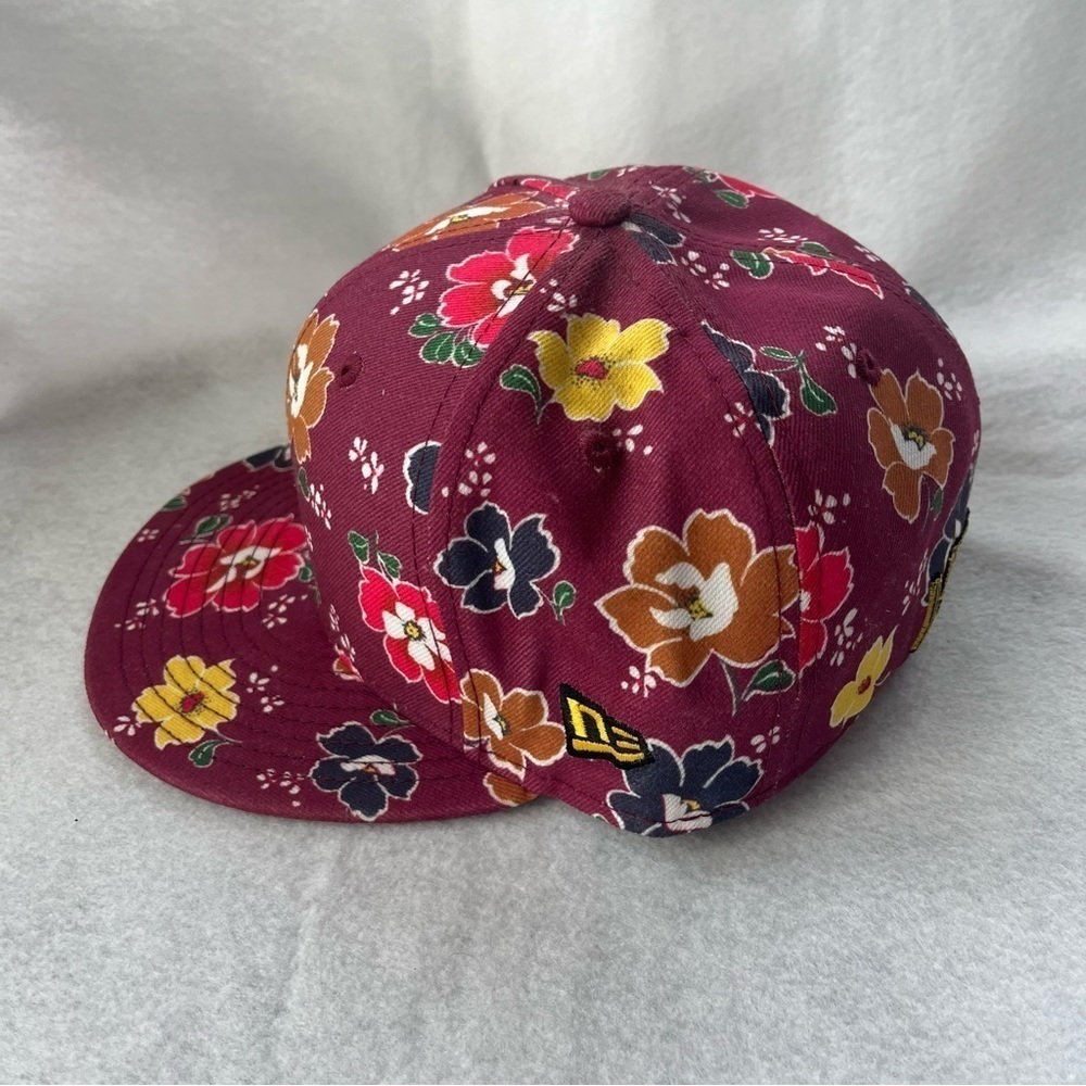 NEW ERA x KENZO Fitted Cap 7 1/4  Floral Print Red Baseball Hat - Picture 10 of 10